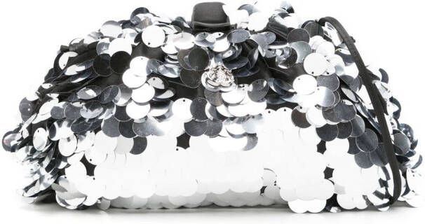 Isla Clutch met pailletten Blauw