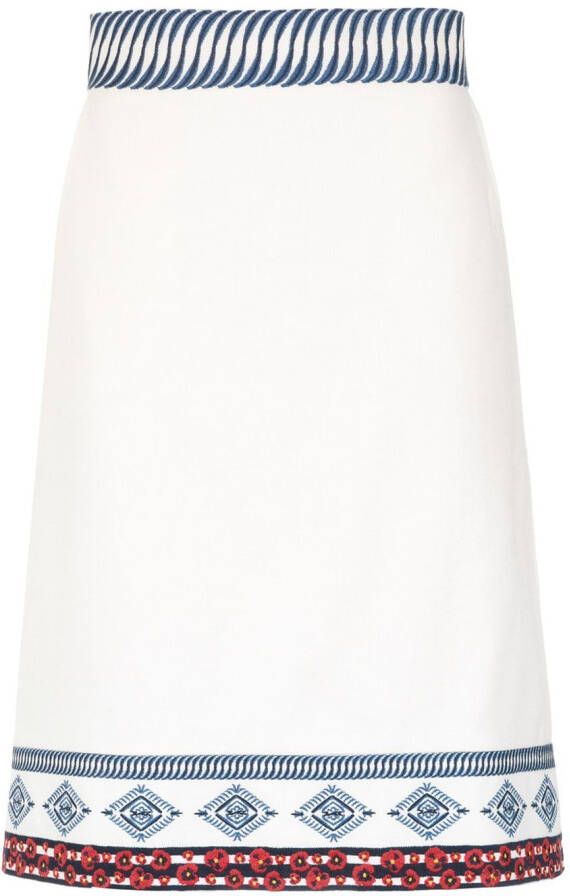 Isolda Amelie rok met borduursel Wit