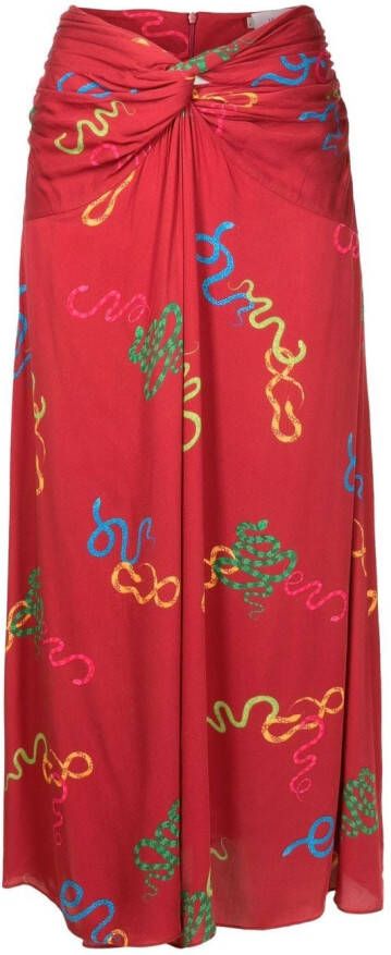 Isolda Gedraaide rok Rood