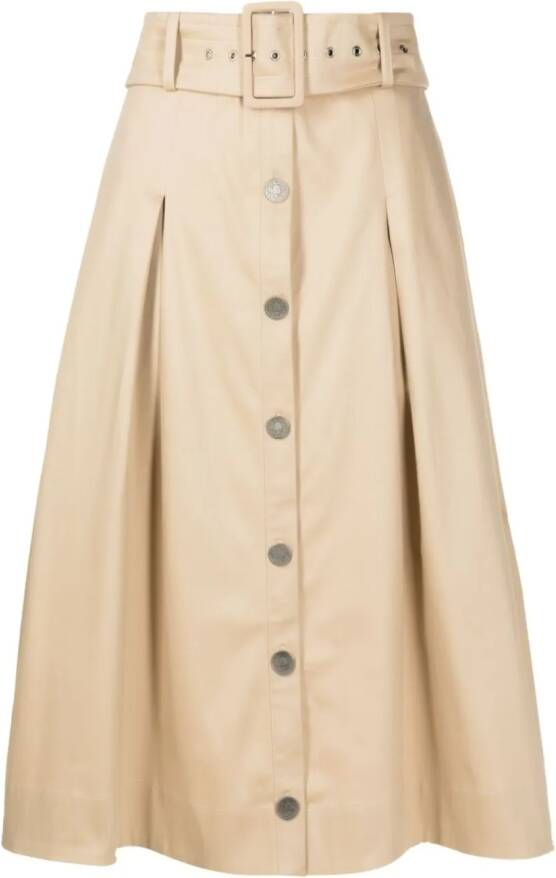 Isolda Virginia midi utility skirt Beige