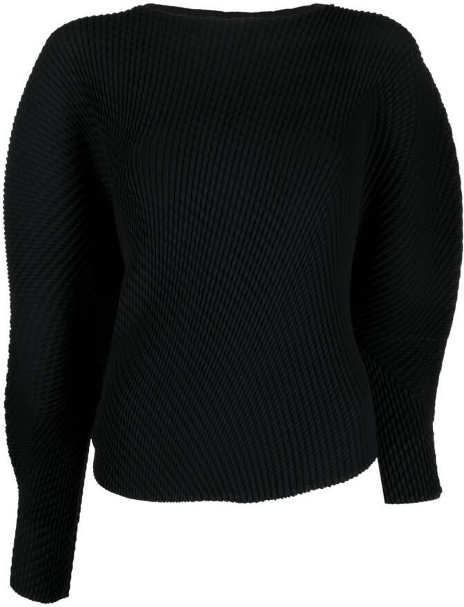 Issey Miyake Sweater van gerecycled polyester Zwart