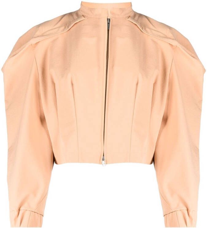 Issey Miyake Jack met mouwen met knopen Bruin