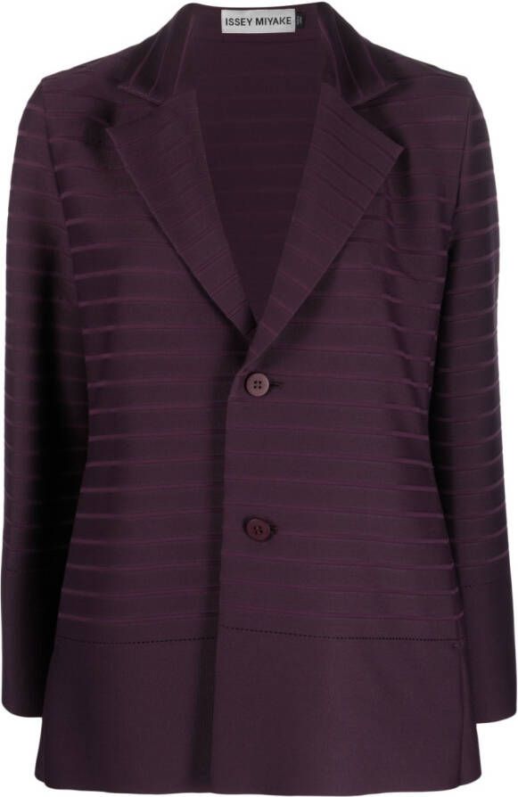 Issey Miyake Blazer met enkele rij knopen Paars