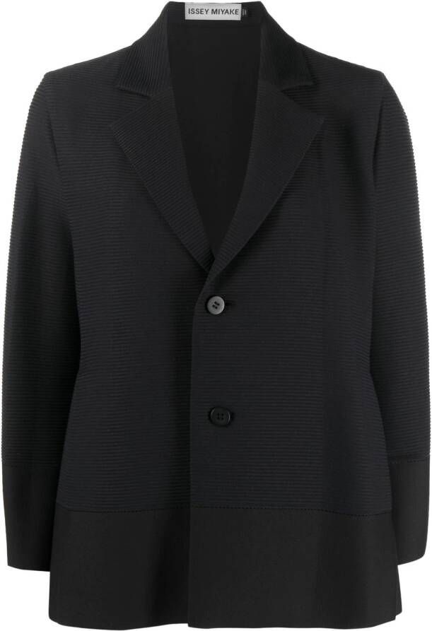 Issey Miyake Gestreepte blazer Zwart