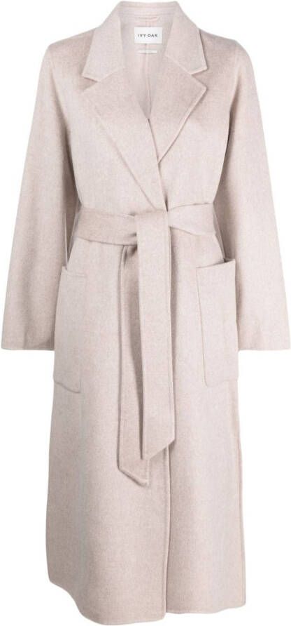 IVY OAK Celia mantel met ceintuur Beige