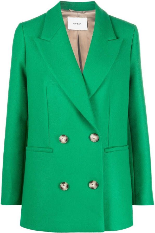 IVY OAK Blazer met dubbele rij knopen Groen