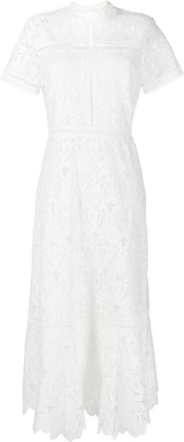 IVY & OAK Maxi-jurk met borduurwerk Wit