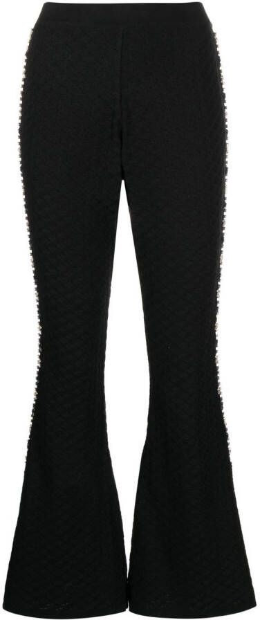 Izaak Azanei Flared broek Zwart