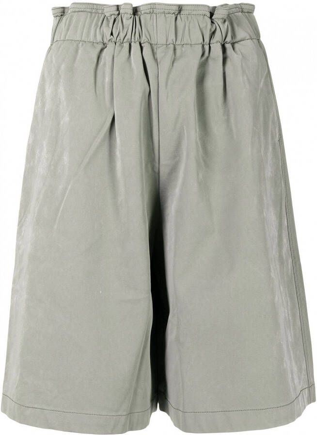 Izzue Bermuda shorts met elastische tailleband Groen