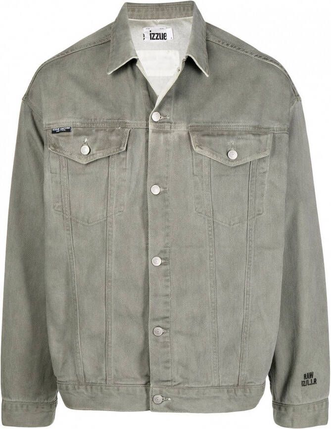 Izzue Button-up shirtjack Groen