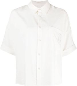 Izzue classic-collar short-sleeve shirt Wit