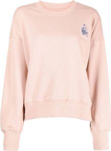Izzue Sweater met geborduurd logo Roze
