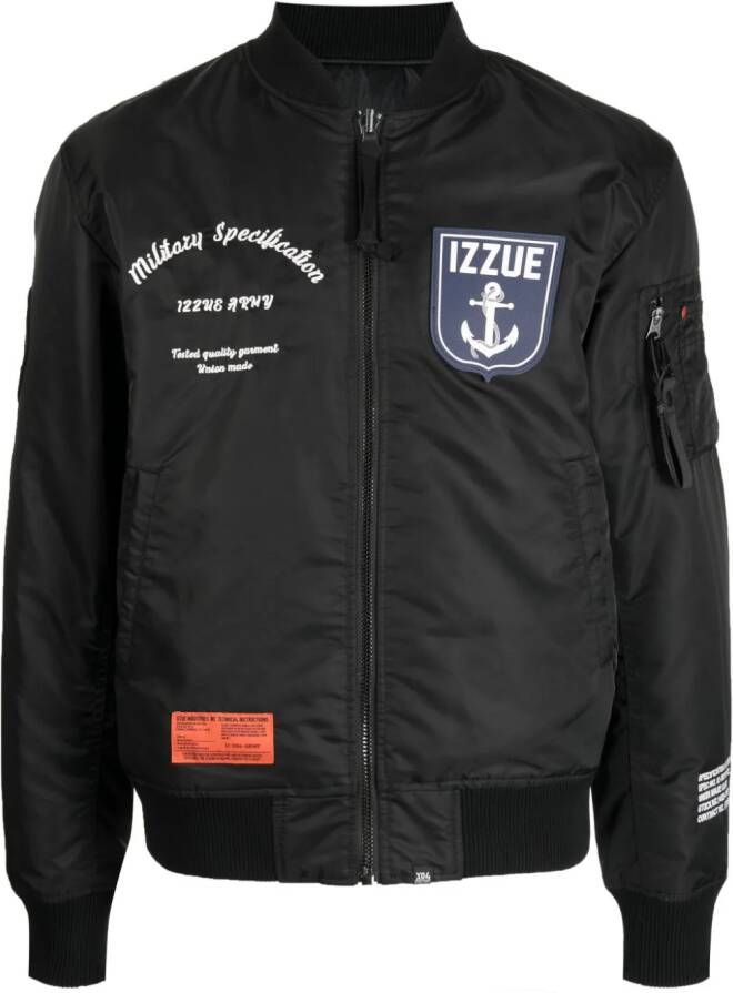 Izzue x Neighbourhood sweater met logopatch Zwart