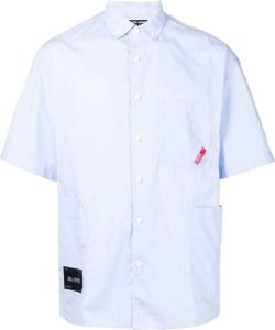 Izzue Overhemd met logopatch Blauw