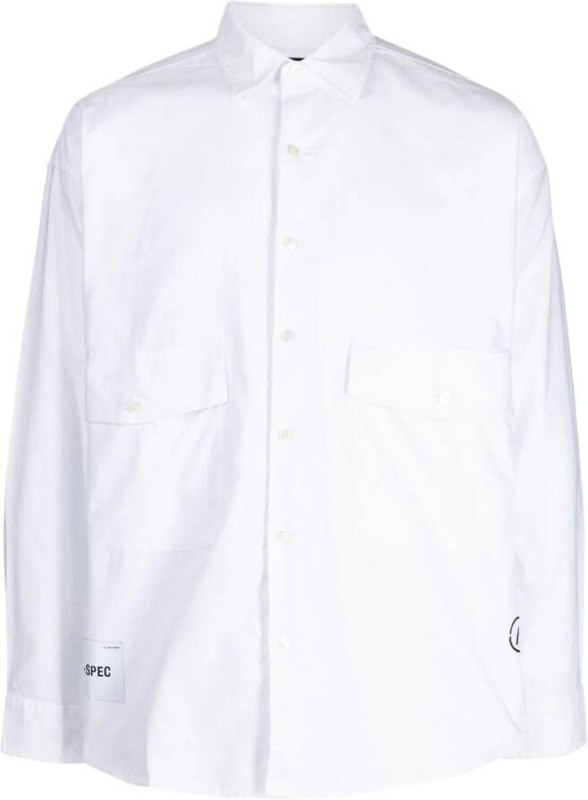 Izzue Overhemd met logopatch Wit