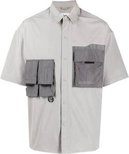 Izzue Overhemd met meerdere zakken Grijs