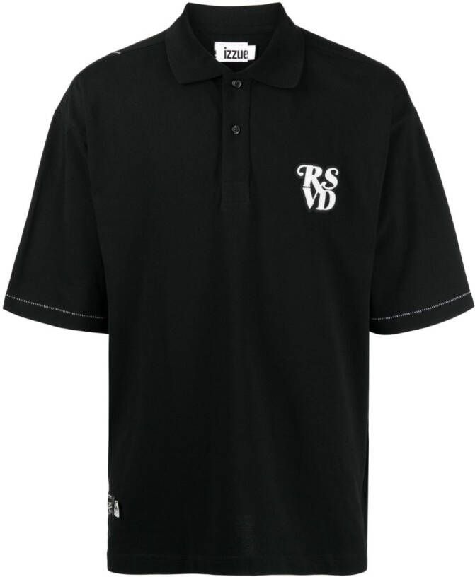 Izzue Poloshirt met logopatch Zwart