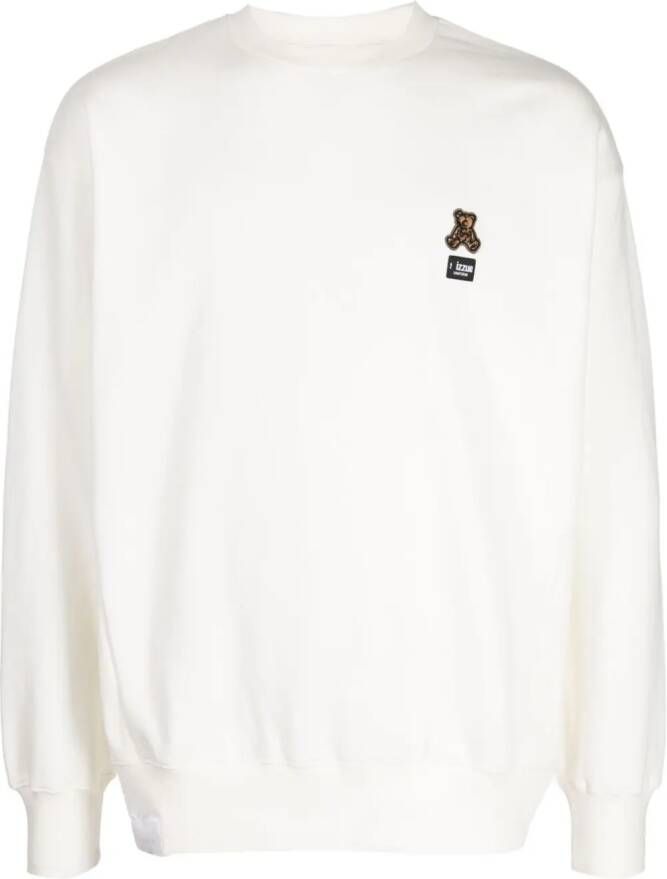 Izzue Sweater met logopatch Wit