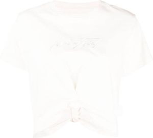 Izzue T-shirt met geborduurde tekst Wit