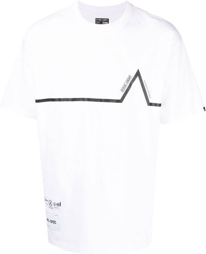 Izzue T-shirt met grafische print Wit
