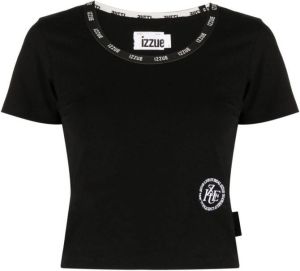 Izzue T-shirt met logoband Zwart