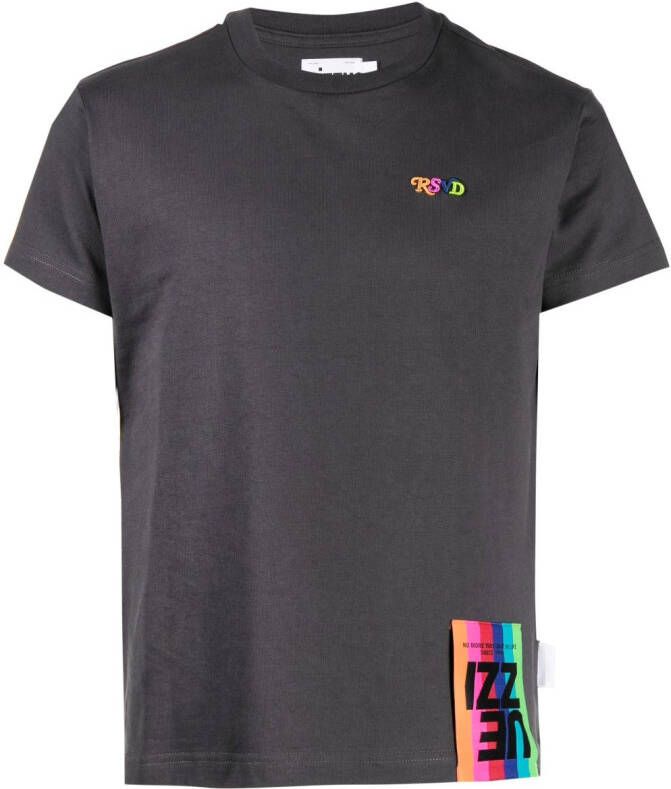 Izzue T-shirt met logopatch Grijs
