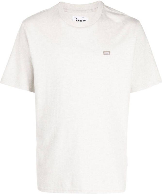 Izzue T-shirt met logopatch Grijs