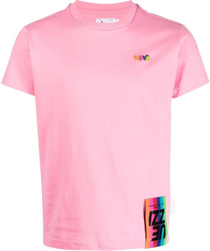 Izzue T-shirt met logopatch Roze