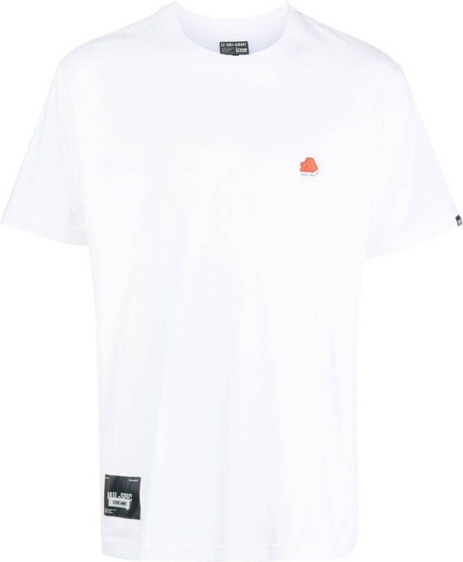 Izzue T-shirt met logopatch Wit