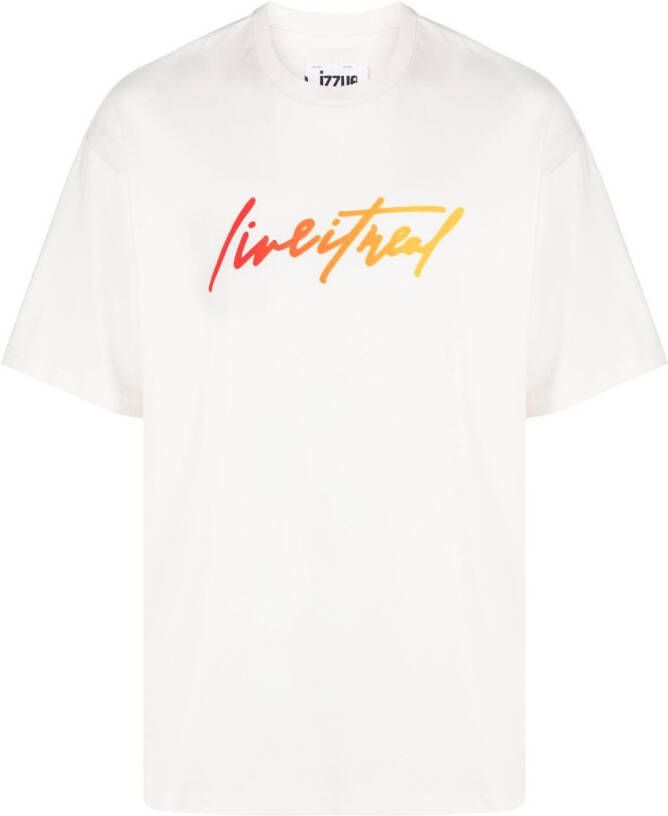 Izzue T-shirt met logopatch Wit