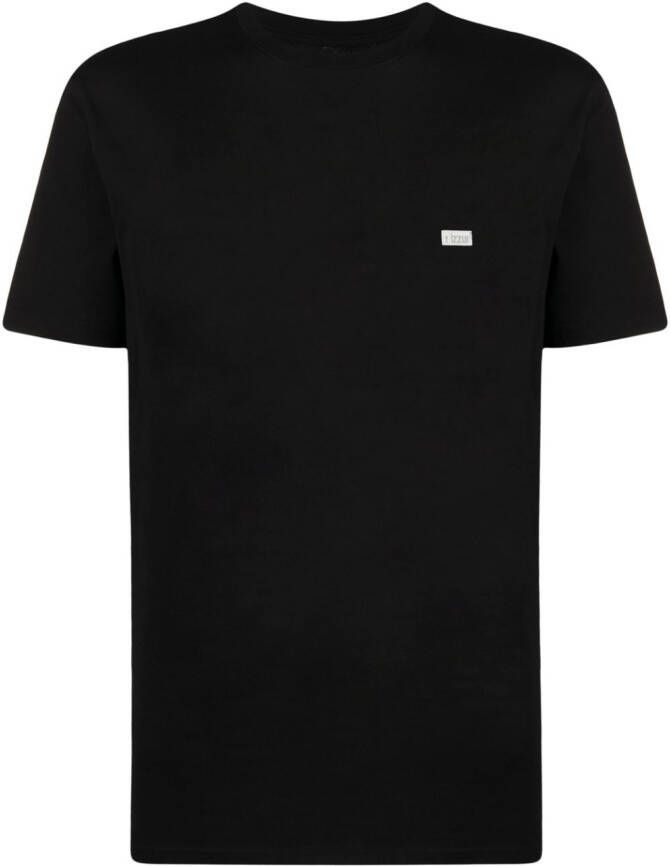 Izzue T-shirt met logopatch Zwart