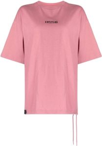 Izzue T-shirt met logoprint Roze