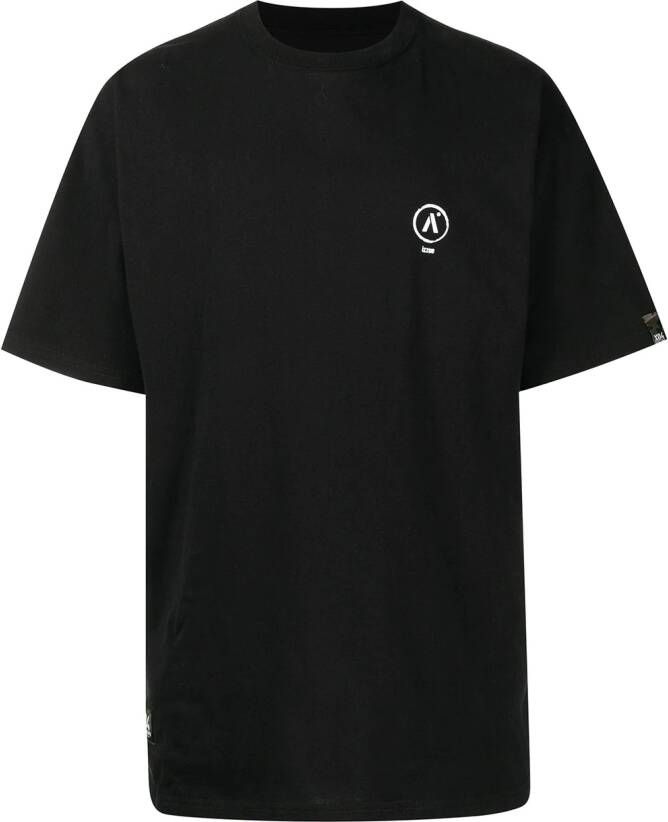 izzue T-shirt met logoprint Zwart