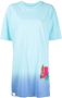 Izzue T-shirt met patchwork Blauw - Thumbnail 1