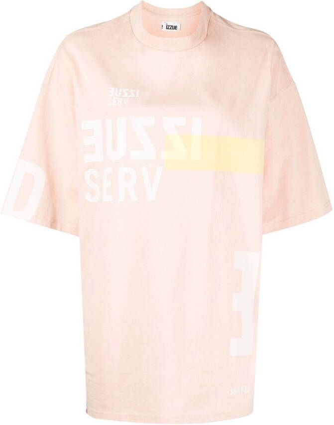 Izzue T-shirt met verlaagde schouders Roze