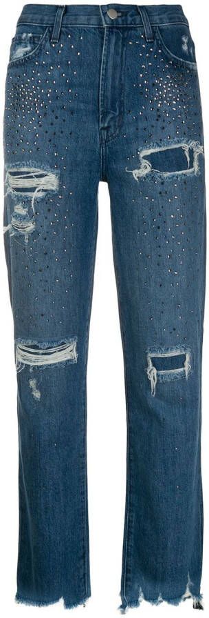 J Brand Verfraaide jeans Blauw