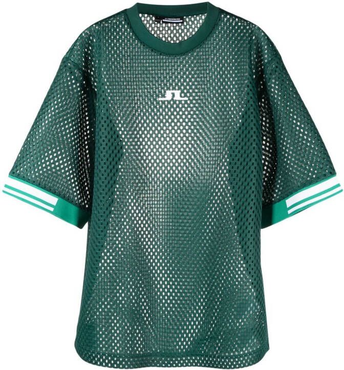 J.Lindeberg T-shirt met mesh Groen