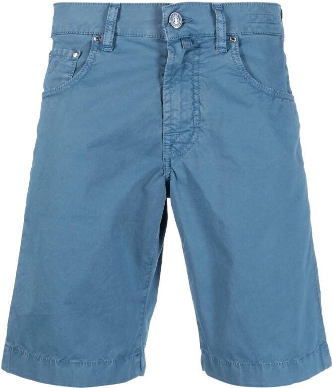 Jacob Cohën Bermuda shorts met logopatch Blauw