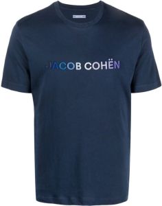 Jacob Cohën T-shirt met geborduurd logo Blauw