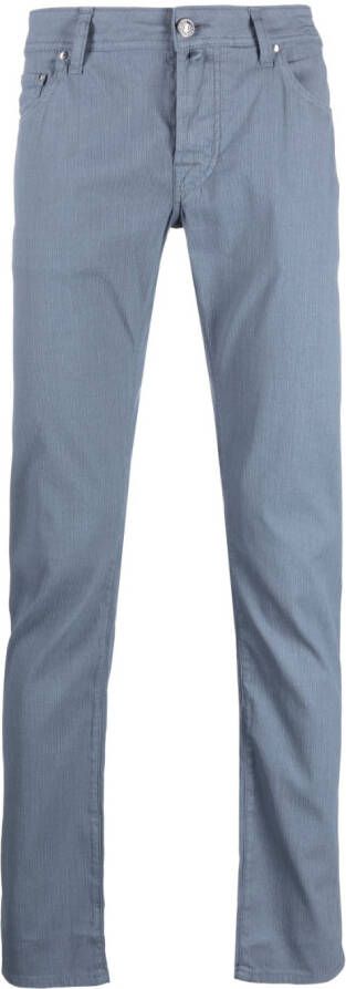 Jacob Cohën Straight broek Blauw