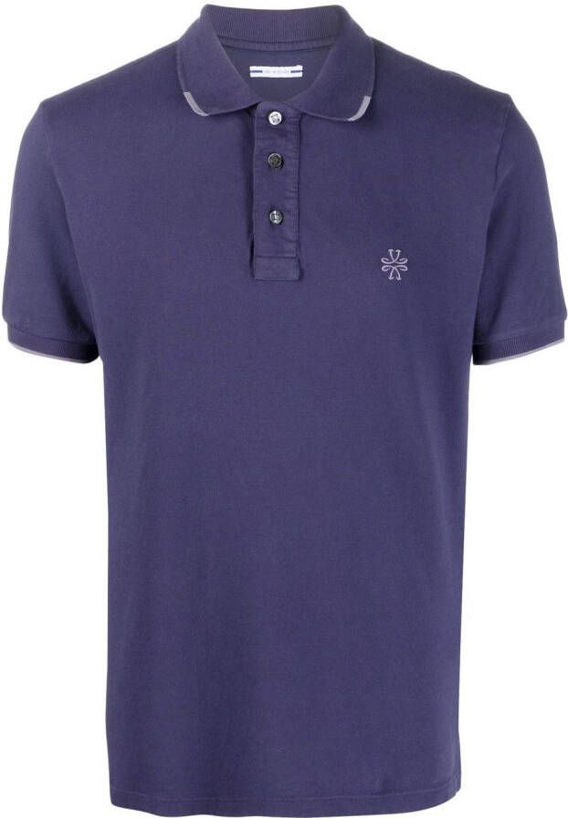 Jacob Cohën Poloshirt met geborduurd logo Paars