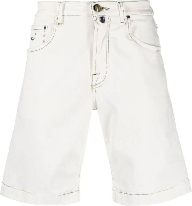 Jacob Cohën Shorts met contrasterend stiksel Wit