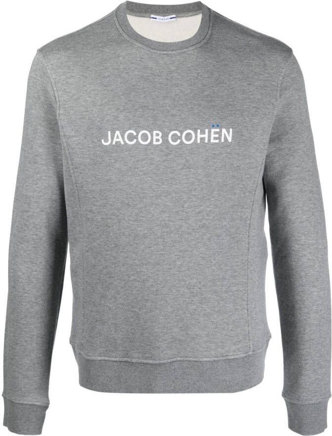 Jacob Cohën Sweater met logoprint Grijs