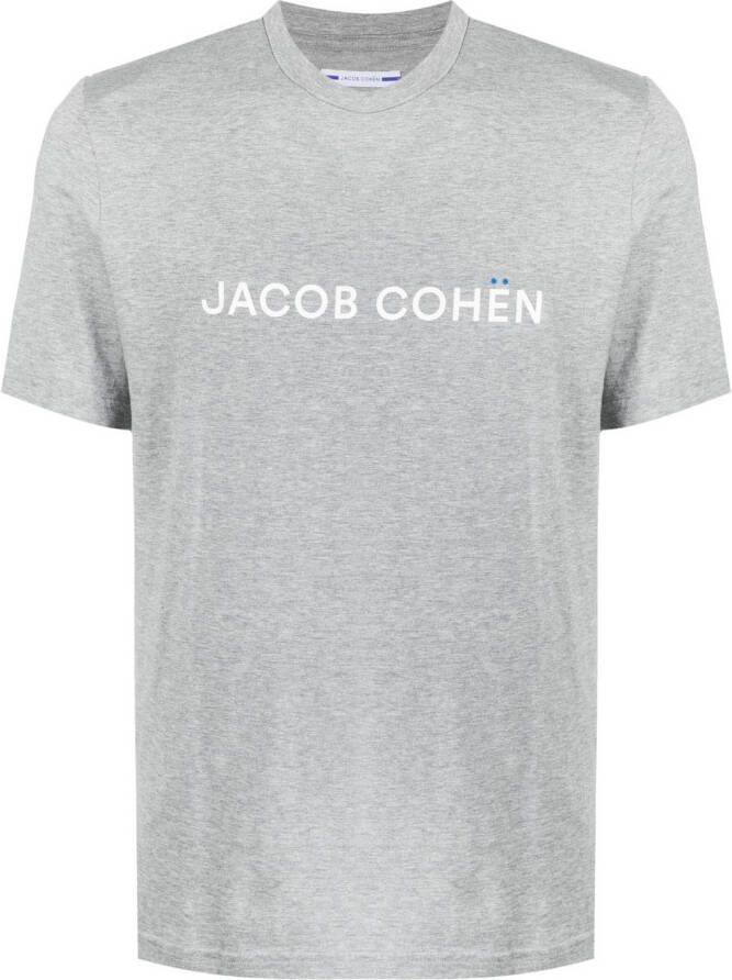 Jacob Cohën T-shirt met logoprint Grijs
