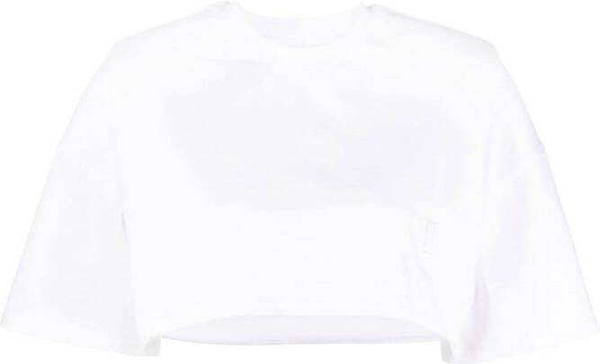 Jacob Lee Cropped T-shirt Wit