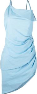 Jacquemus Asymmetrische mini-jurk Blauw