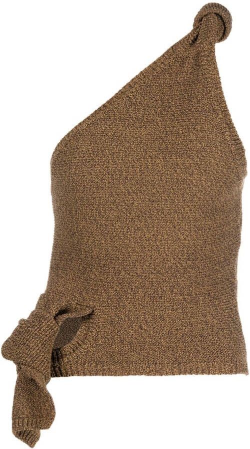 Jacquemus Asymmetrische top Bruin