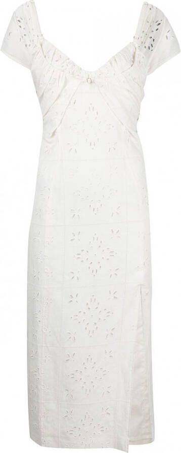 Jacquemus Broderie anglaise midi-jurk Wit