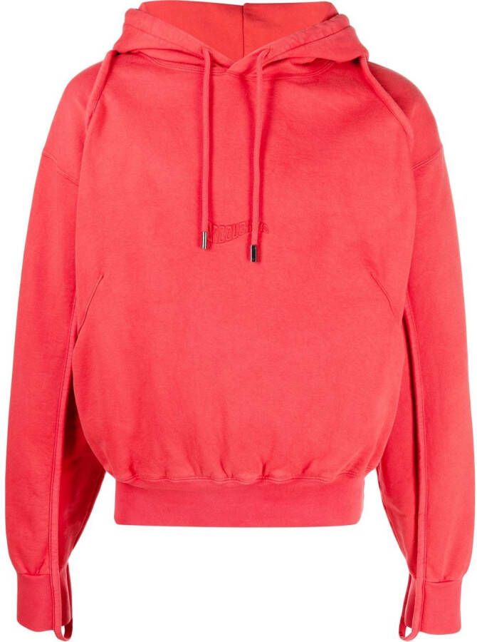 Jacquemus Hoodie met trekkoord Rood