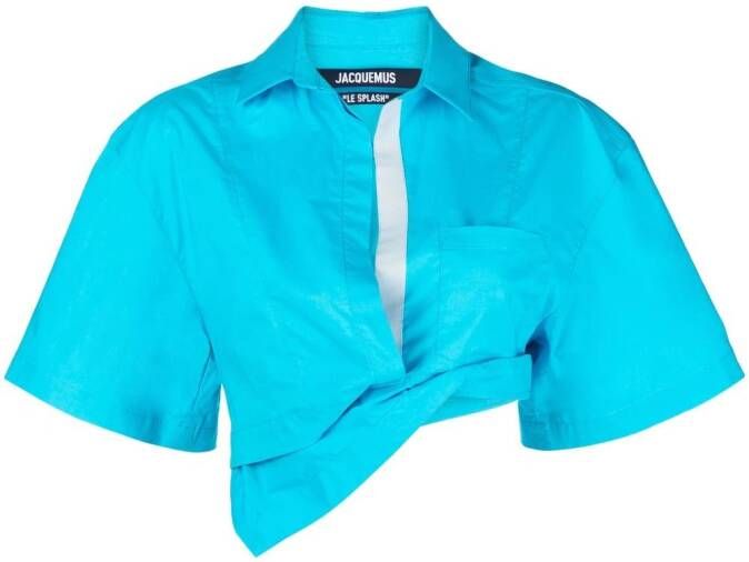 Jacquemus Cropped blouse Blauw